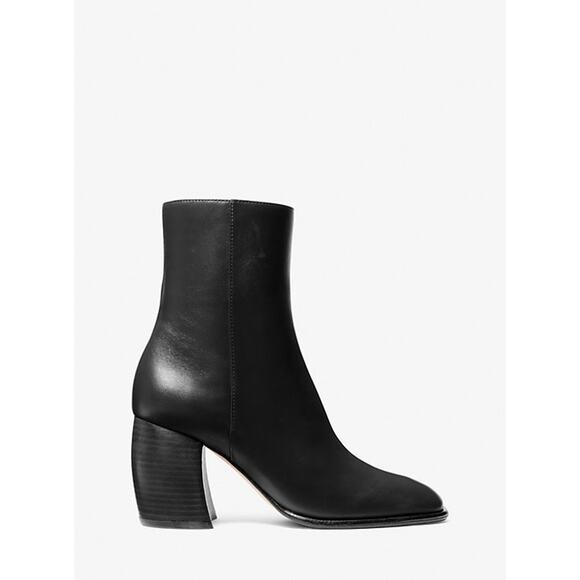MICHAEL KORS BRITT HEELED BOOT IN BLACK TUMBLED LEATHER SZ 7.5 $255 MSRP - Picture 5 of 10